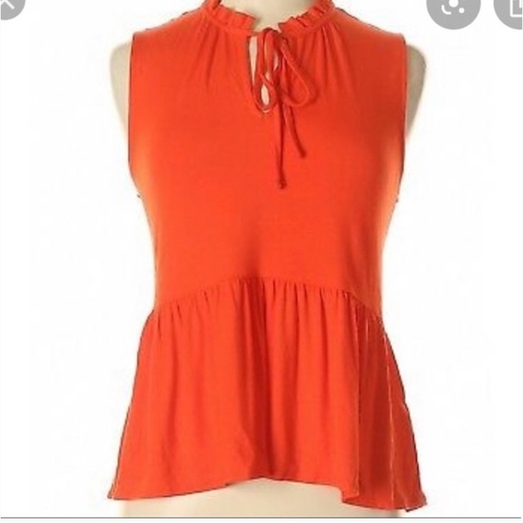 J. Crew Tops - J Crew Orange Sleeveless Top